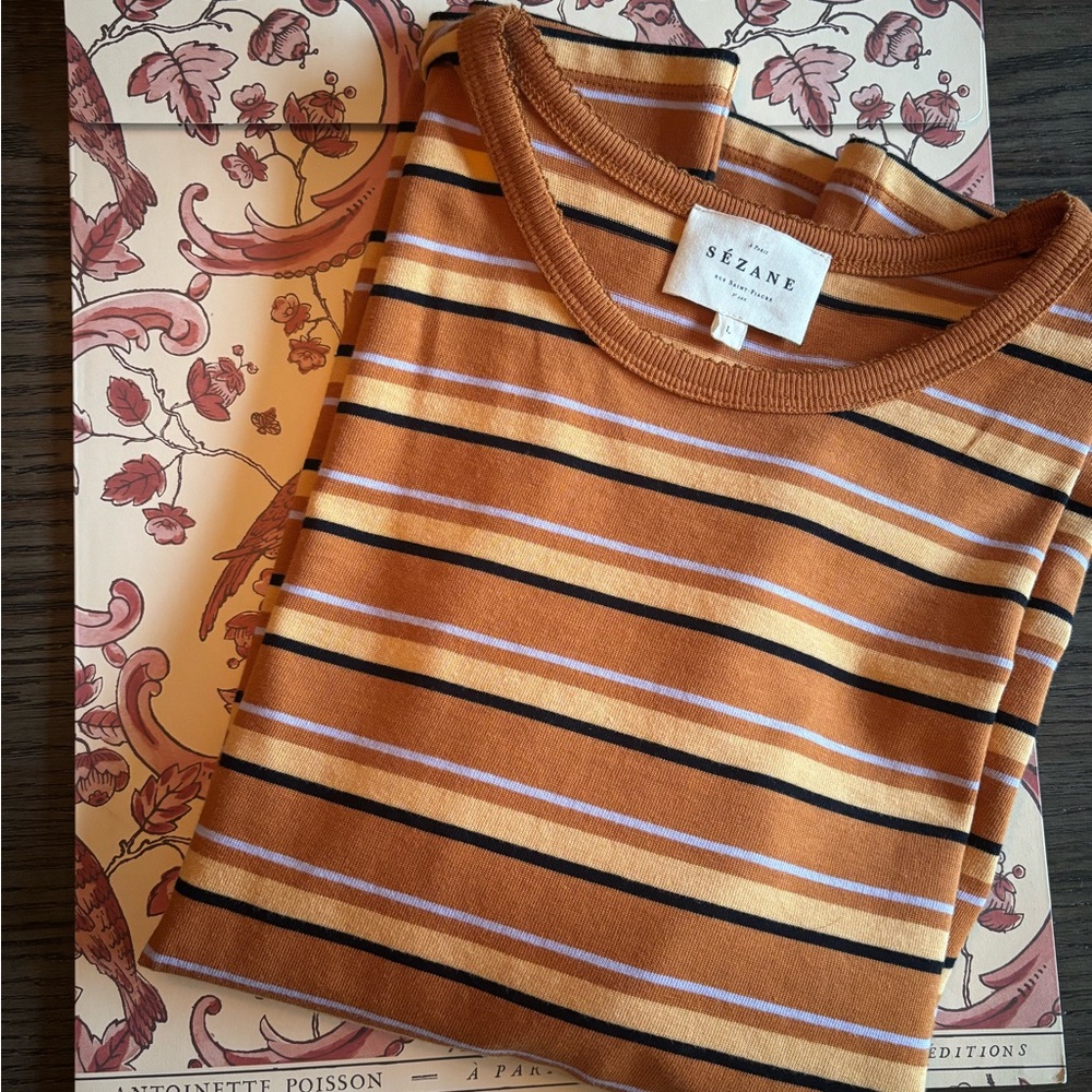 Sézane Nolan Tee in 70’s stripe